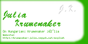 julia krumenaker business card